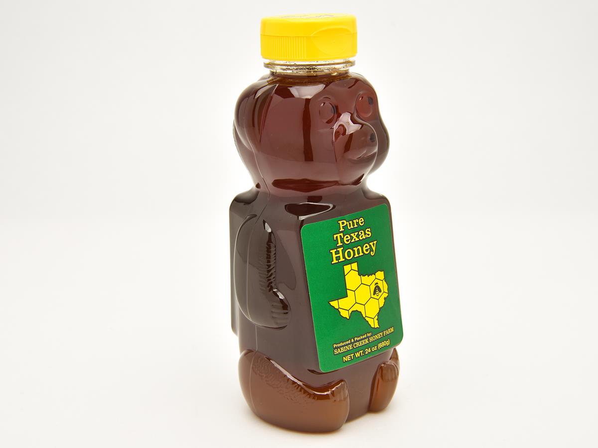 Sabine Creek Honey Farm 24 oz., Honey Bear Bottle